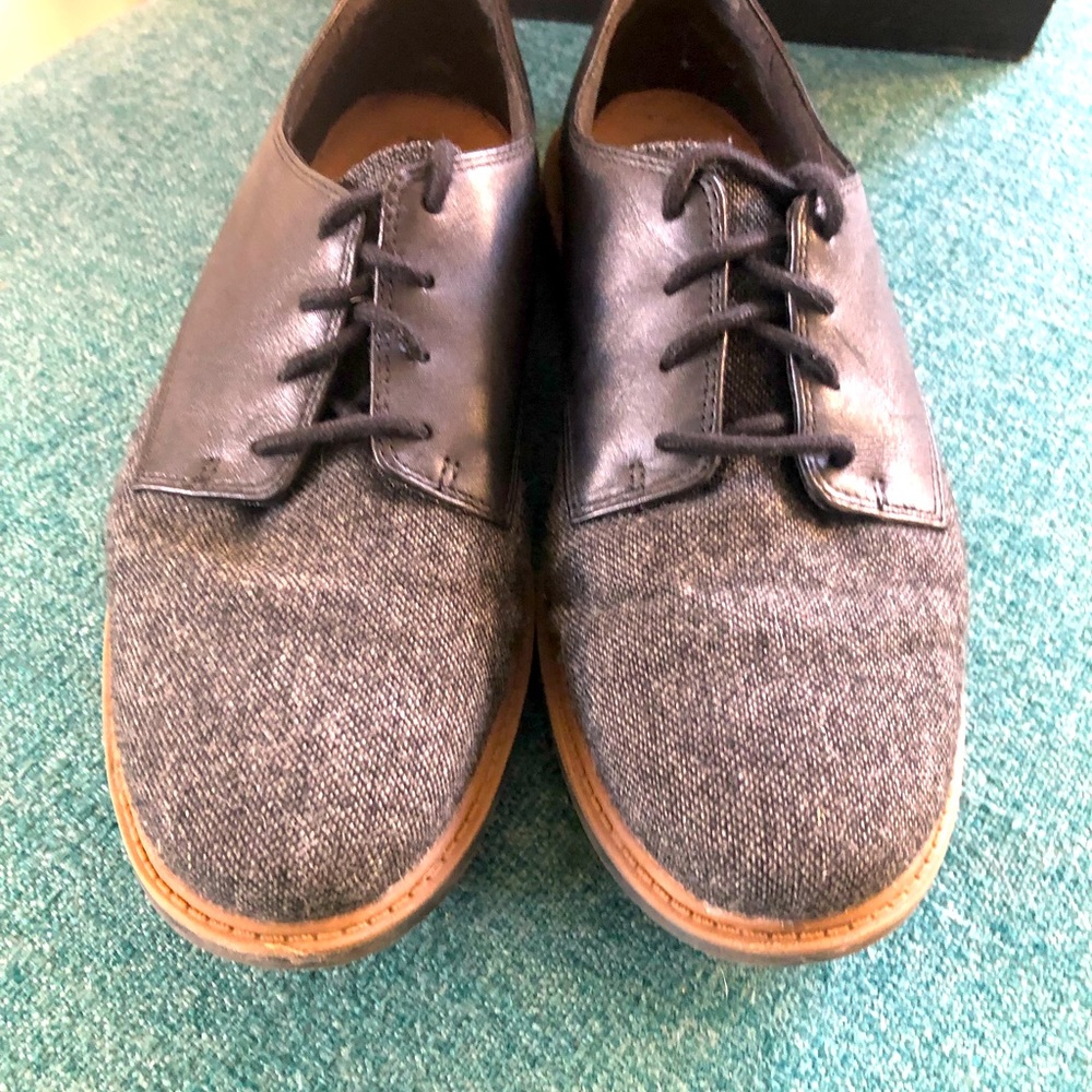 Clarks black and grey oxfords 8